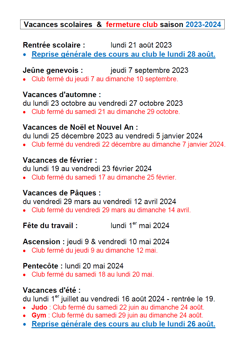 Infos